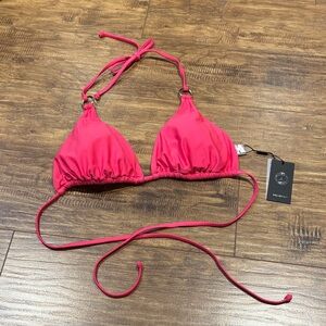 RELLECIGA Hot Pink tie up Bikini Top size XL